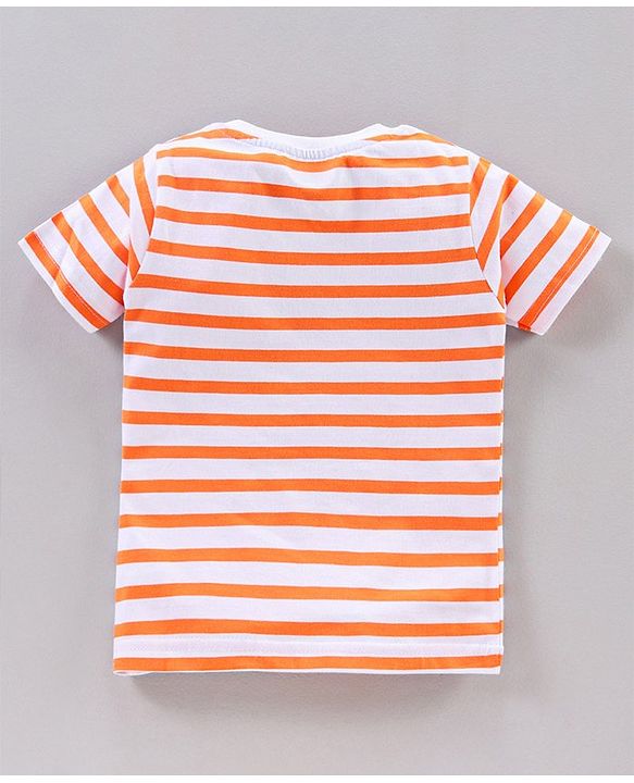 Babyhug Half Sleeves T-Shirts Boat Print Pack of 3 - Blue Orange White