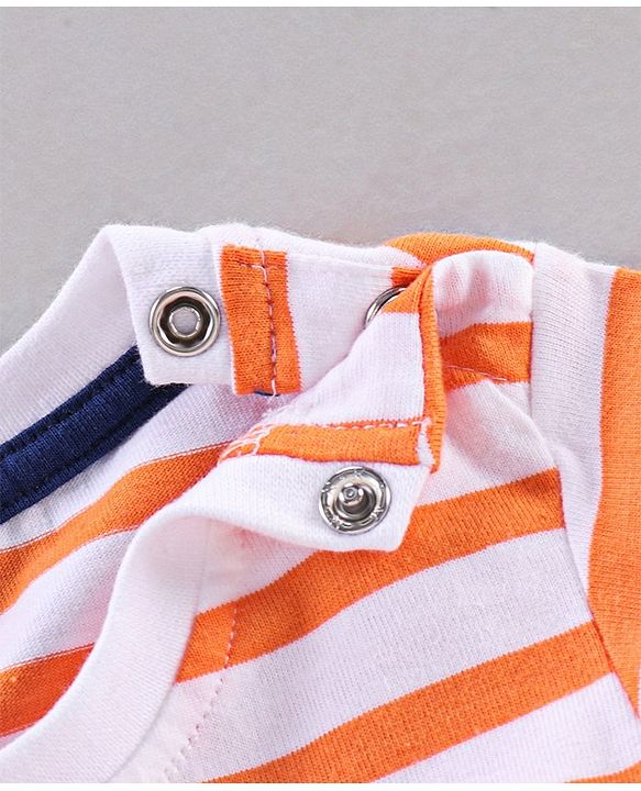 Babyhug Half Sleeves T-Shirts Boat Print Pack of 3 - Blue Orange White