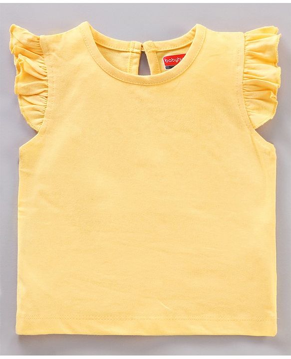Babyhug Short Frill Sleeves Tops Striped and Text Print Pack of 7 - Multicolor