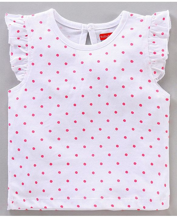 Babyhug Short Frill Sleeves Tops Striped and Text Print Pack of 7 - Multicolor