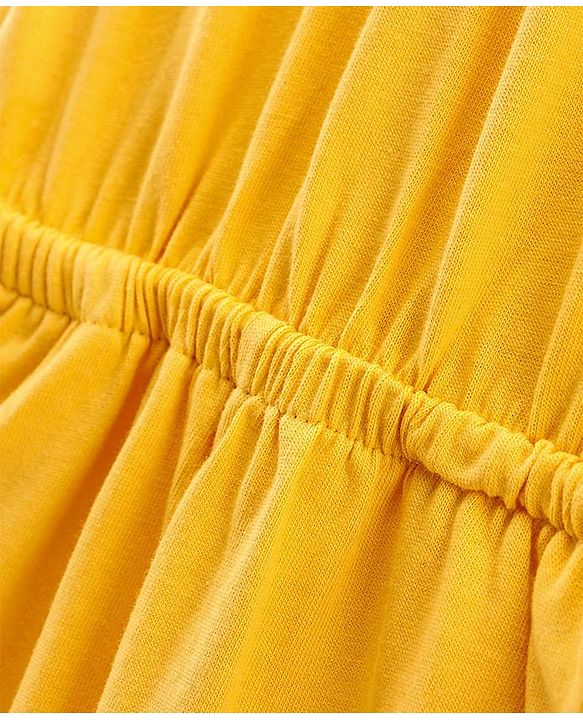 Pine Kids Short Sleeves Solid Biowashed Jumpsuit - Yellow