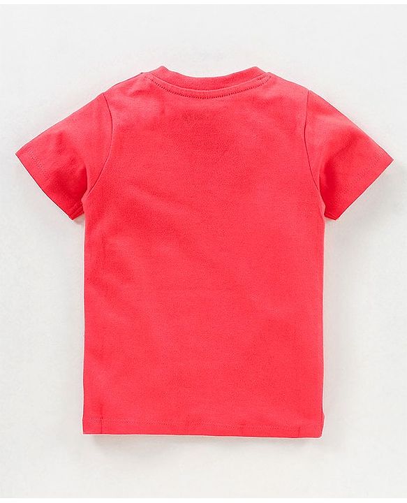 Babyhug Half Sleeves T-Shirt Mickey Mouse Print - Red