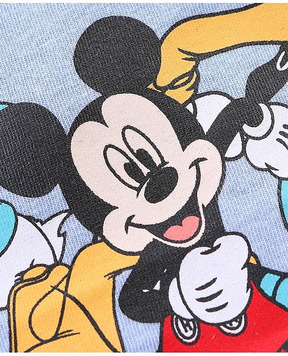 Babyhug Half Sleeves T-Shirt Mickey & Friends Print - Blue
