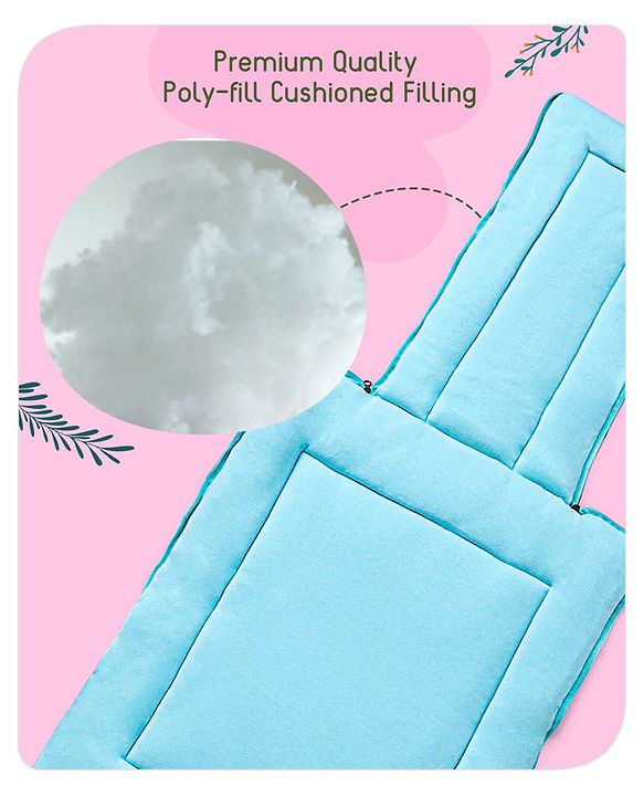 Babyhug Sleeping Bag Flower and Leaf Print- Blue