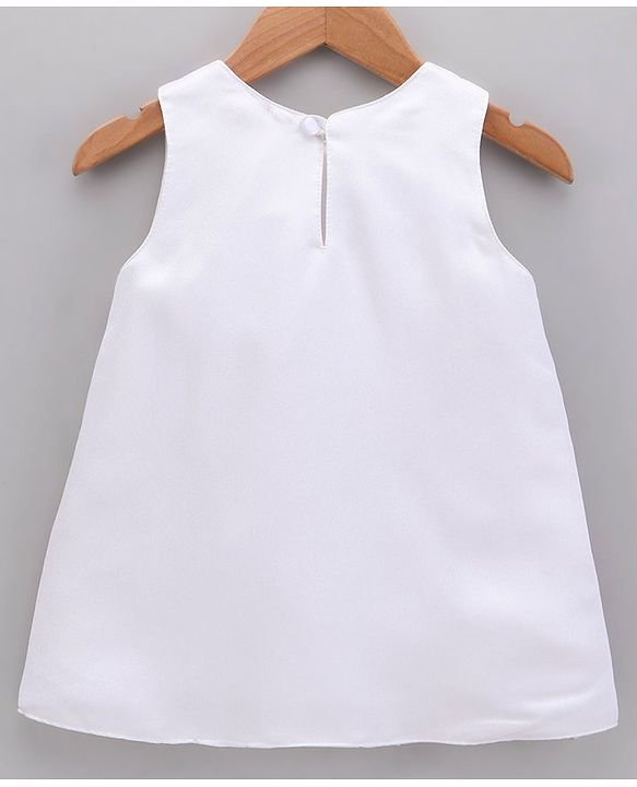 Babyhug Sleeveless A Line Sequined Party Wear Frock with Floral Pattern - Multicolor