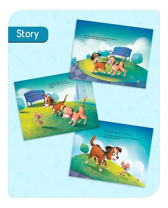 Babyhug 5 In 1 Story & Activity Animal Shape Books Pack of 5 ( Duck, Parrot, Butterfly, Chipmunk, Puppy) - English