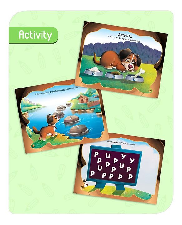 Babyhug 5 In 1 Story & Activity Animal Shape Books Pack of 5 ( Duck, Parrot, Butterfly, Chipmunk, Puppy) - English
