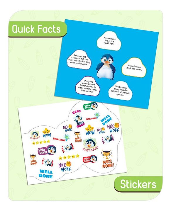 Babyhug 5 In 1 Story & Activity Animal Shape Books Pack of 5 (Octopus, Snail, Penguin,Walrus,Whale) - English