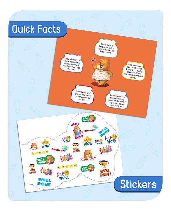 Babyhug 5 In 1 Story & Activity Animal Shape Books Pack of 5 (Rhinoceros, Bear,Dragon, Giant Panda, Zebra) Pack Of 5 - English