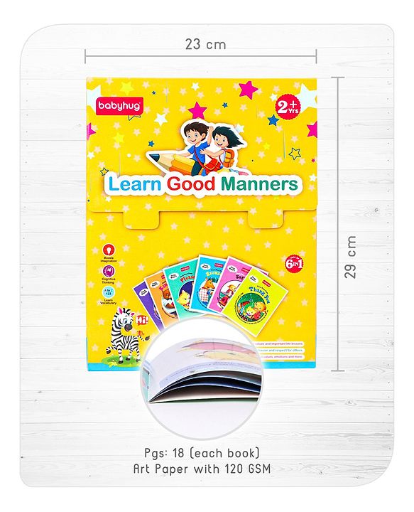 Babyhug Learn Good Manners Book Pack Of 6 - English