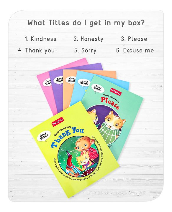 Babyhug Learn Good Manners Book Pack Of 6 - English