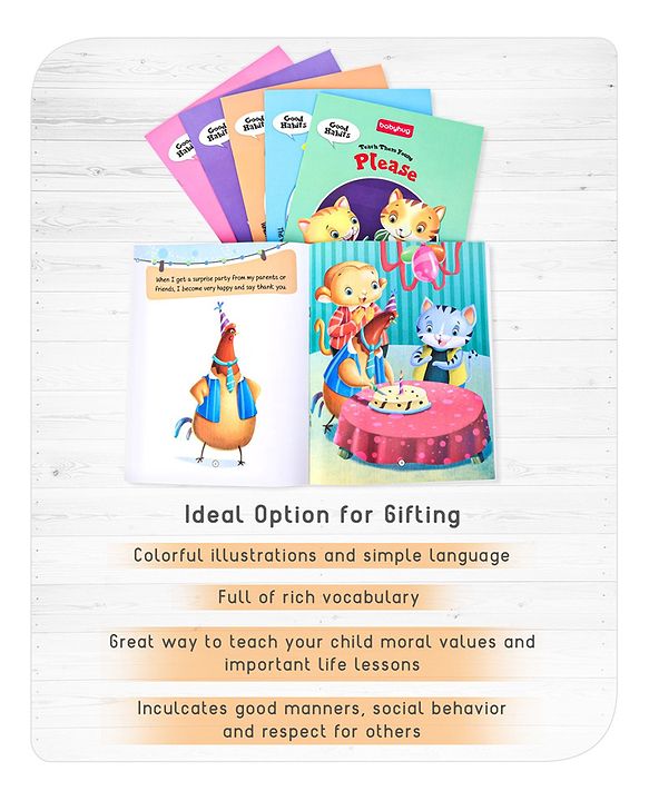 Babyhug Learn Good Manners Book Pack Of 6 - English