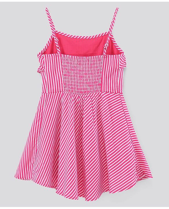 Pine Kids Sleeveless Rayon Frill Frock with Full Sleeves Shrug & Hairband - Pink