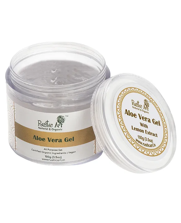 Rustic Art Aloe Vera Lemon Gel - 100 gm Online in India, Buy at Best Price  from Firstcry.com - 10629382