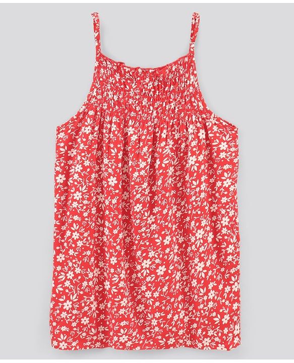Pine Kids Half Sleeves Tee & Frock Floral Print - Red