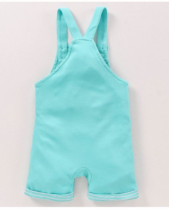 Babyhug Cotton Printed Dungaree with Half Sleeves T-shirt - Blue