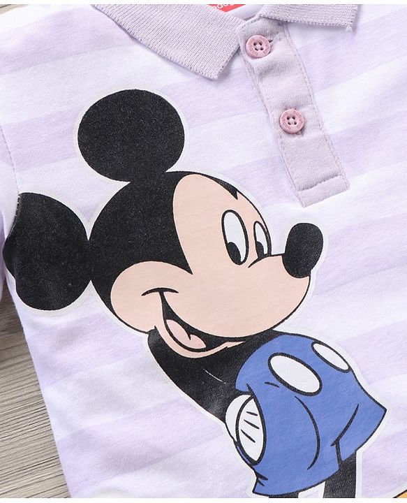 Babyhug Half Sleeve Printed T-Shirt and Knee Length Bottomwear - Multicolor