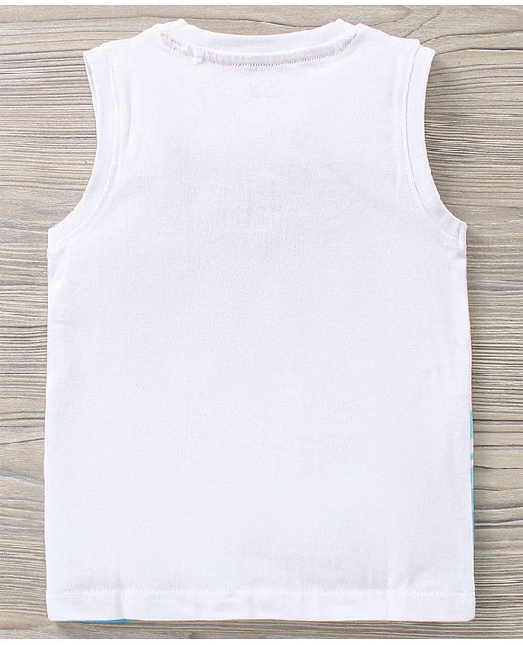 Babyhug Sleeveless Tee & Shorts Set Placement Print- Multicolor