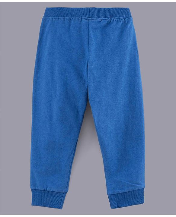 Babyhug Full Length Cotton Lounge Pants Pack of 3 - Blue Orange White