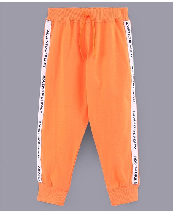 Babyhug Full Length Cotton Lounge Pants Pack of 3 - Blue Orange White