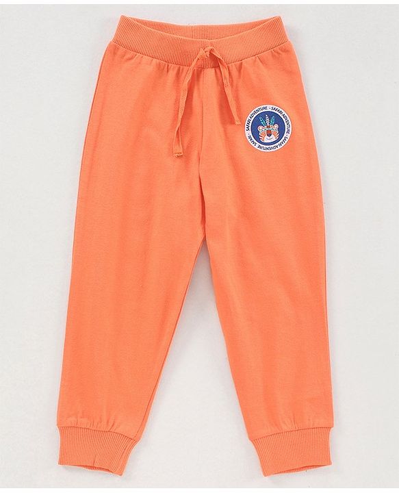 Babyhug Full Length Lounge Pant Animal Print Pack of 2 - Orange Green