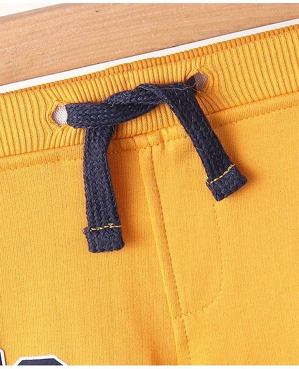 Babyhug Full Length Loungepants Numerical Print - Yellow