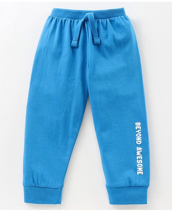 Babyhug Full Length Lounge Pant Multi Print Pack of 2 - Green Blue