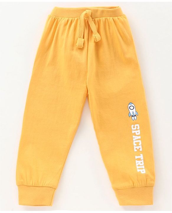 Babyhug Full Length Loungepants Fox & Space Print Pack Of 2 - Blue Yellow