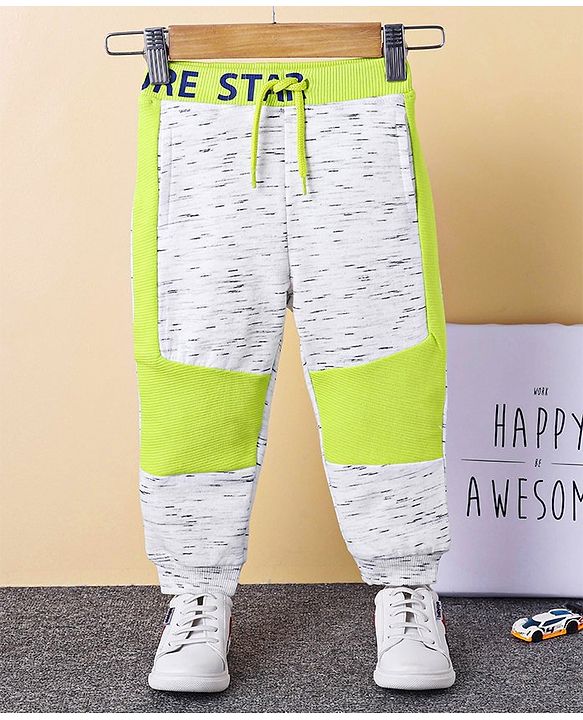 Babyhug Full Length Lounge Pant - Yellow White - 2-3Y Yellow