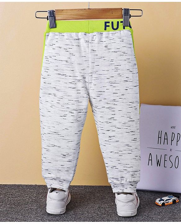 Babyhug Full Length Lounge Pant - Yellow White - 2-3Y Yellow