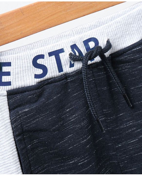 Babyhug Full Length Loungepants Text Print - Navy Blue