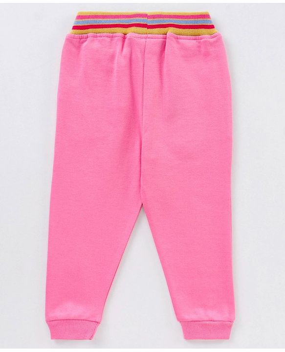 Babyhug Full Length Lounge Pants - Pink