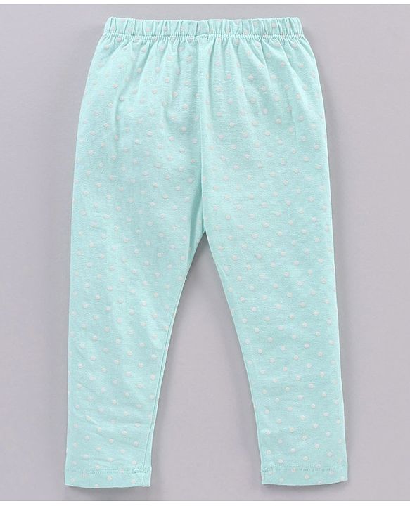 Babyhug Full Length Floral Print & Striped Legging - Blue Pink & Red