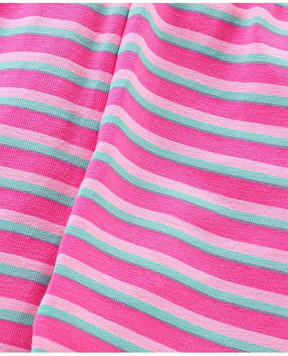 Babyhug Full Length Printed Leggings Pack of 3- Pink & Green