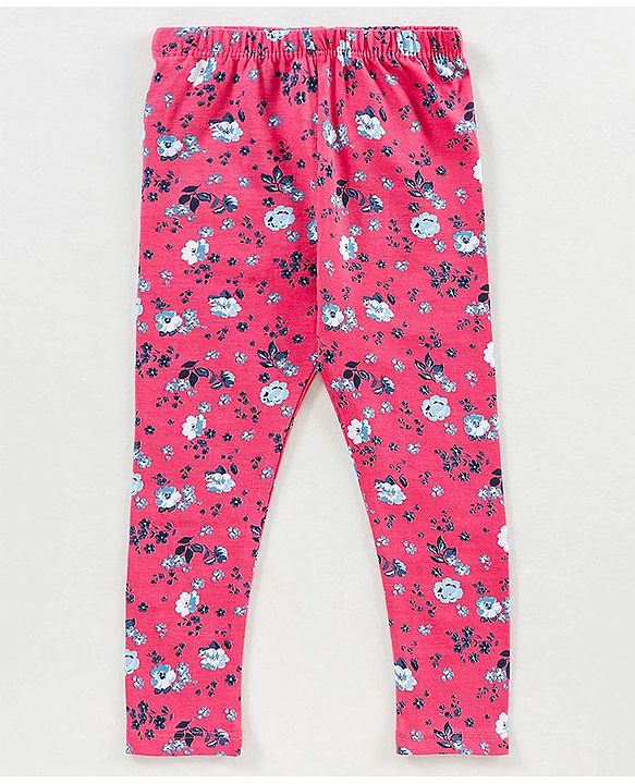 Babyhug Full Length Knit Lycra with Stretch Leggings Printed Pack of 3 - Multicolour