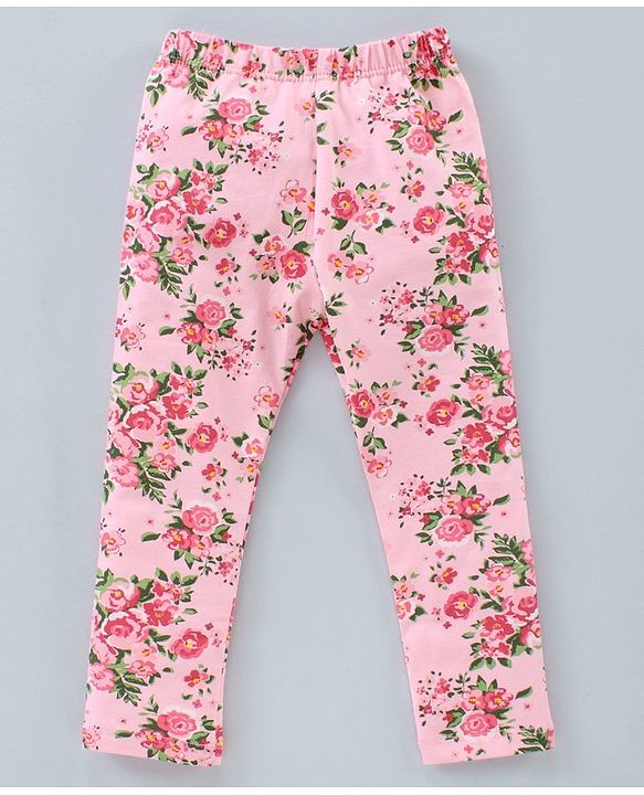 Babyhug Full Length Knit Lycra With Stretch Leggings Floral Print Pack of 3 - Multicolor - 6-9m Multi Color
