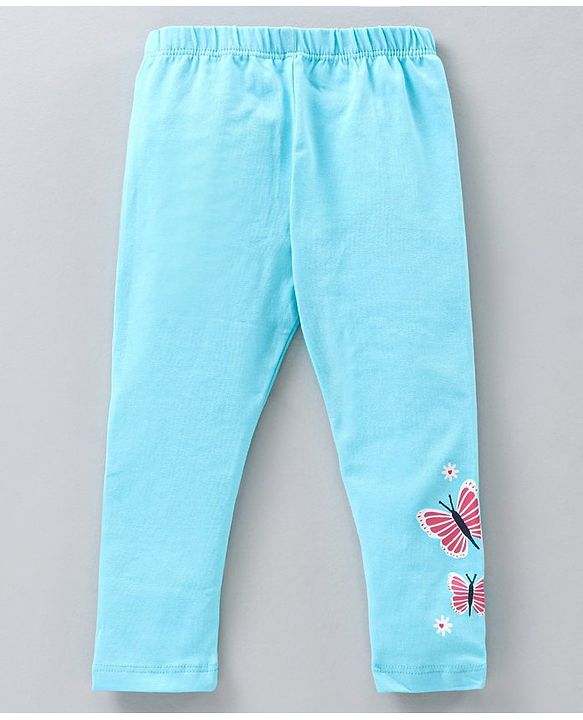 Babyhug Full Length Knit Lycra with Stretch Leggings Striped - Blue Pink