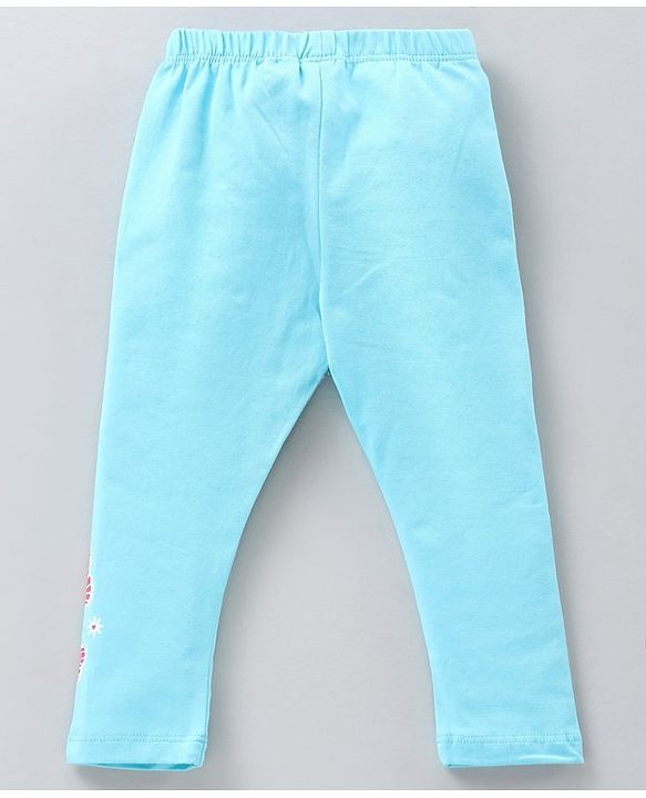 Babyhug Full Length Knit Lycra with Stretch Leggings Striped - Blue Pink