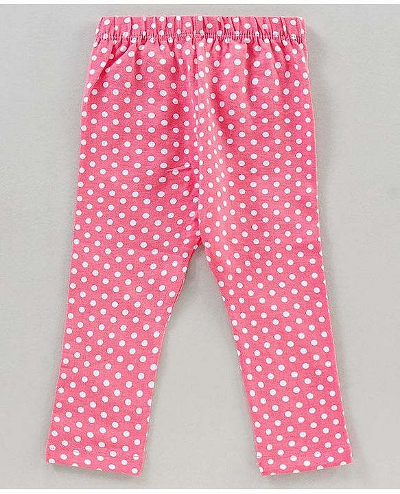 Babyhug Full Length Knit Lycra with Stretch Leggings Printed Pack of 3 - Blue Light and Dark Pink