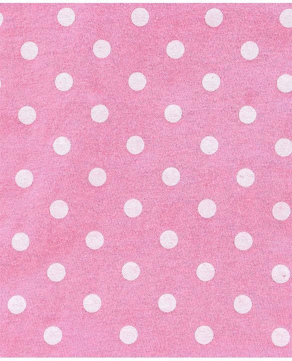 Babyhug Cap Sleeves Top & Dungaree Set Polka Dot & Minnie Mouse Print - Blue Pink