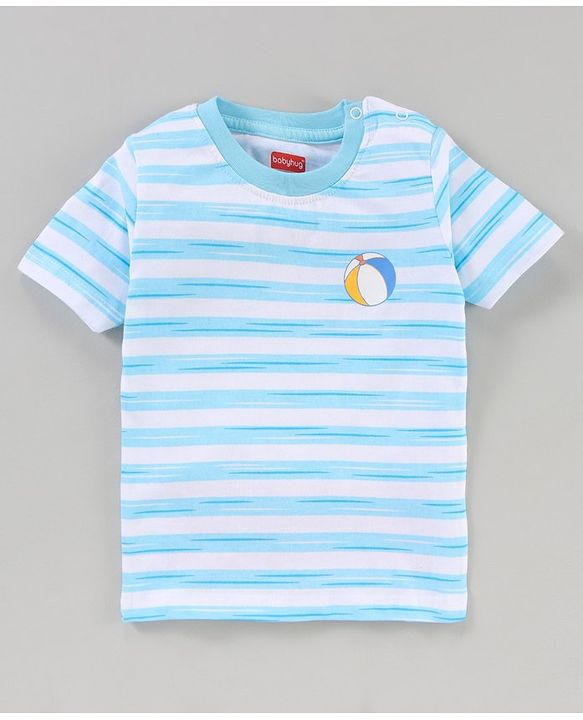 Babyhug Half Sleeves Cotton Blend Printed T-shirts - Red Blue and Yellow