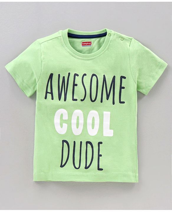 Babyhug Half Sleeves Cotton Blend T-shirts Striped Pack of 3 - Green Blue