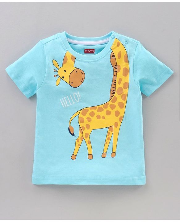Babyhug Half Sleeves Cotton Blend T-shirts Striped Pack of 3 - Green Blue