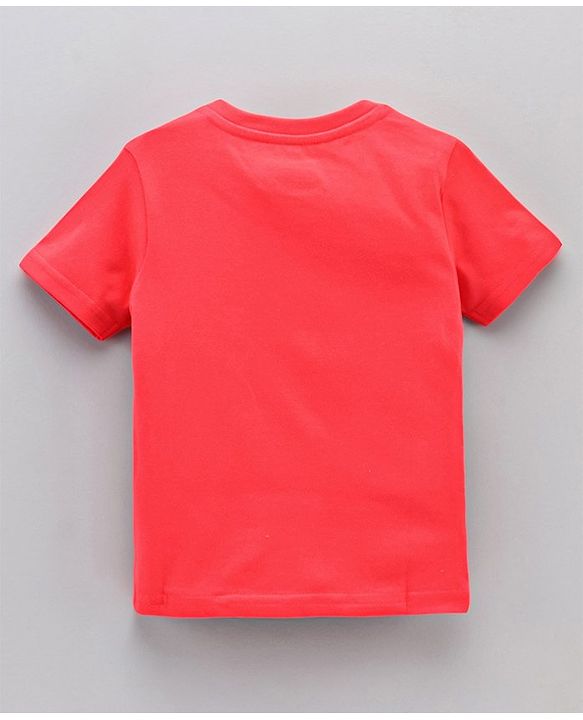 Babyhug Half Sleeves Striped Tees with Airplane Print - Multicolor Red White