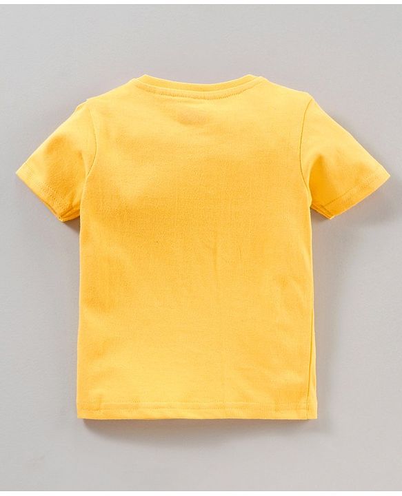 Babyhug Half Sleeves Stripes T-Shirt Animals Print Pack of 3 - Blue Yellow White