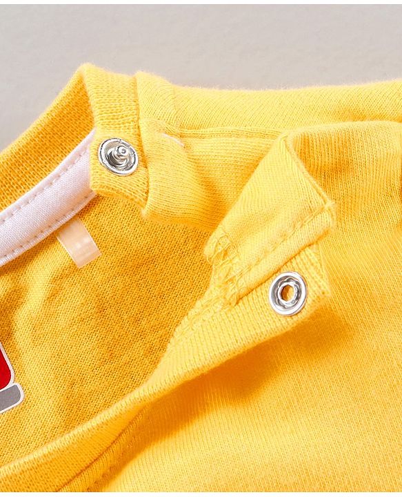 Babyhug Half Sleeves Stripes T-Shirt Animals Print Pack of 3 - Blue Yellow White