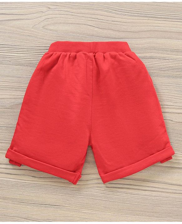 Babyhug Half Sleeves T-Shirt & Shorts Set Marvel Print - Red