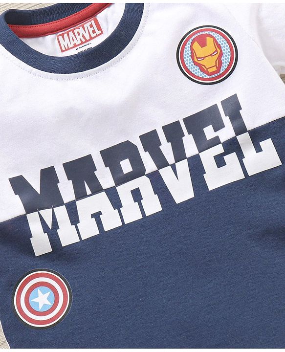 Babyhug Half Sleeves T-Shirt & Shorts Set Marvel Print - Red