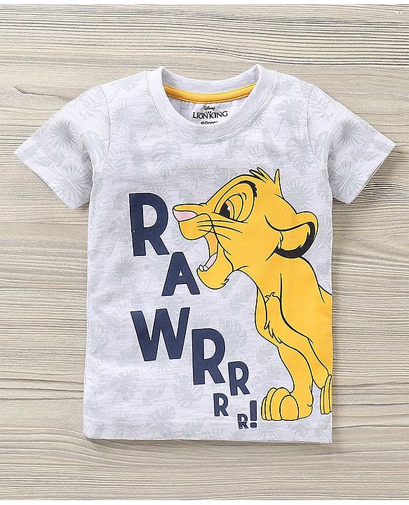 Babyhug Half Sleeves Printed Tee and Shorts Set - White Yellow