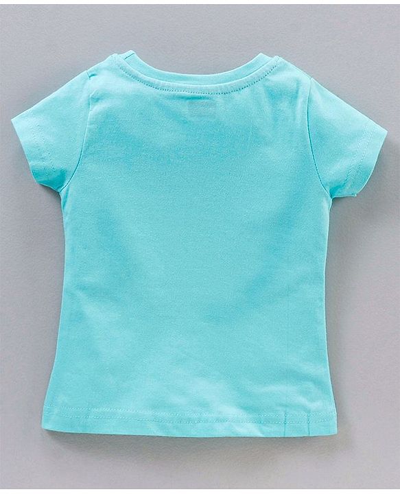 Babyhug Half Sleeves T-Shirt & Pyjama Set Flamingo Print - Blue